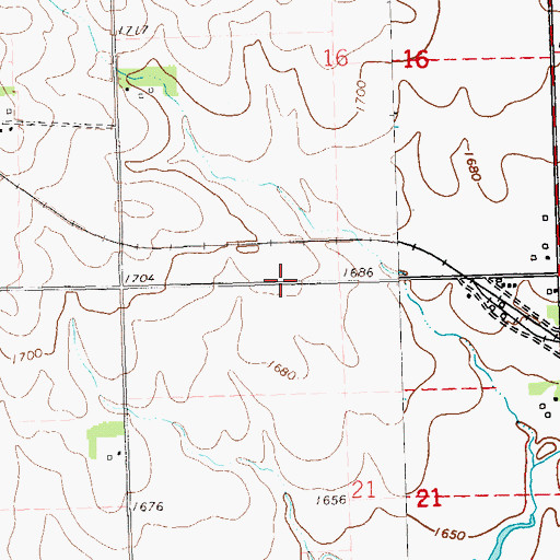 Topographic Map of Township of Troy, MN