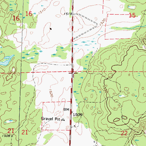 Topographic Map of Township of Twin Lakes, MN