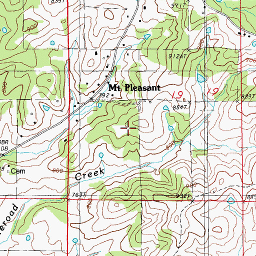 Topographic Map of Township of Union, AR