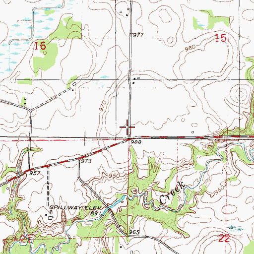 Topographic Map of Township of Tyrone, MN