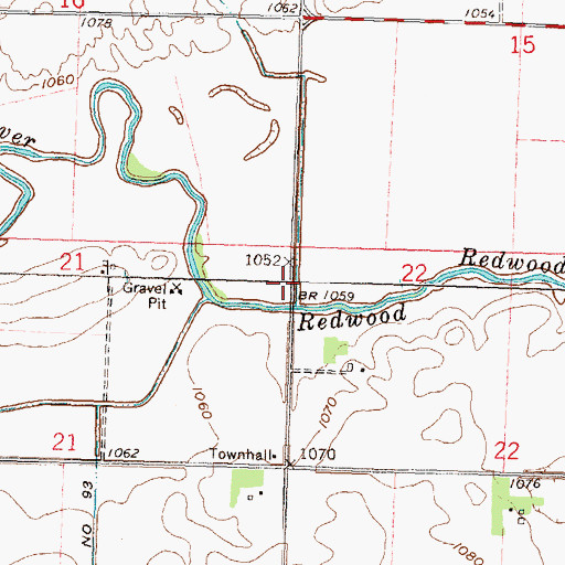 Topographic Map of Township of Underwood, MN