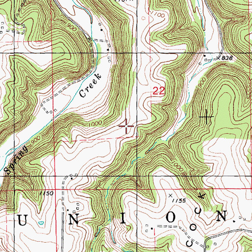 Topographic Map of Township of Union, MN