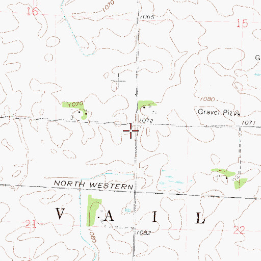 Topographic Map of Township of Vail, MN