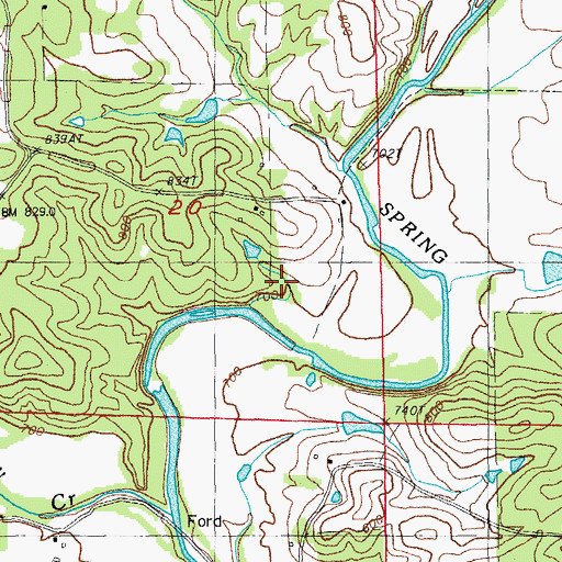 Topographic Map of Township of Washington, AR