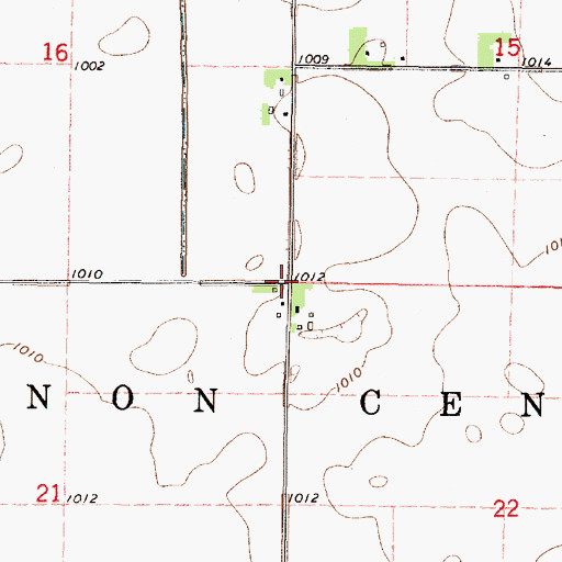 Topographic Map of Township of Vernon Center, MN