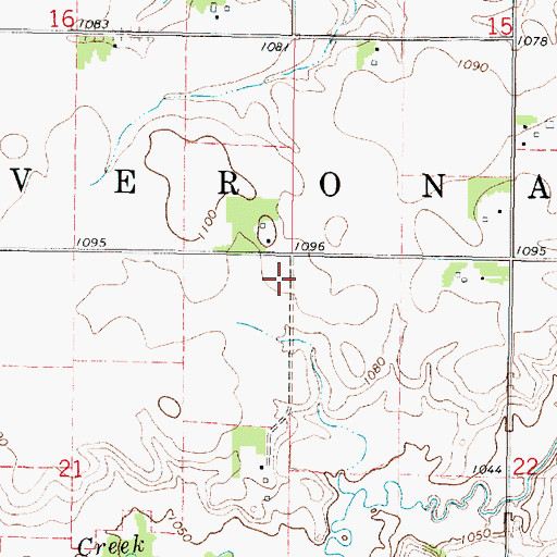 Topographic Map of Township of Verona, MN