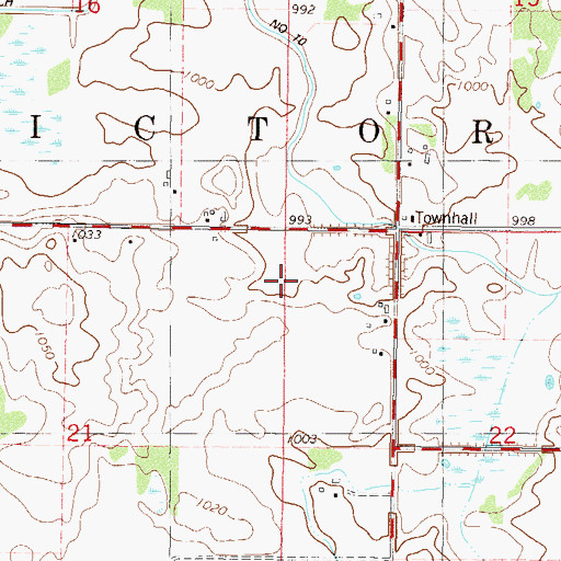 Topographic Map of Township of Victor, MN