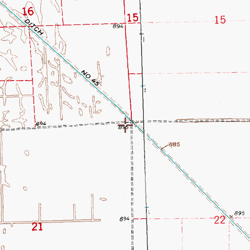 Topographic Map of Township of Viding, MN