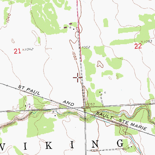 Topographic Map of Township of Viking, MN