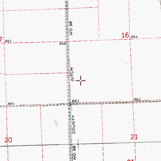 Topographic Map of Township of Vineland, MN