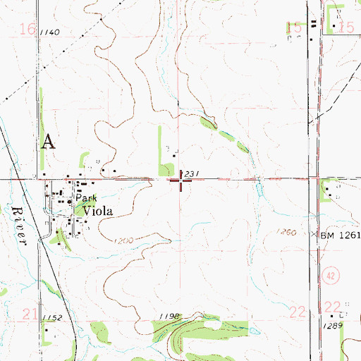 Topographic Map of Township of Viola, MN