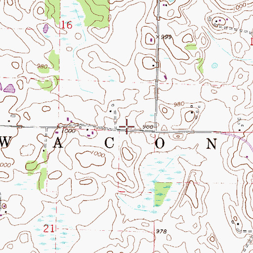 Topographic Map of Township of Waconia, MN