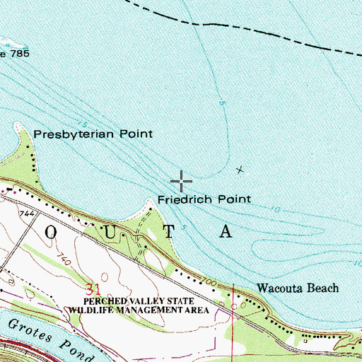 Topographic Map of Township of Wacouta, MN