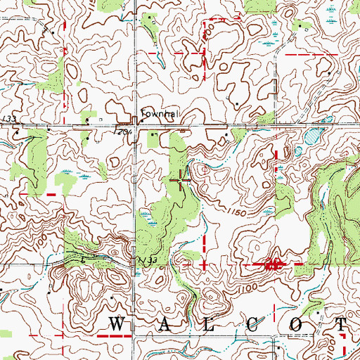 Topographic Map of Township of Walcott, MN