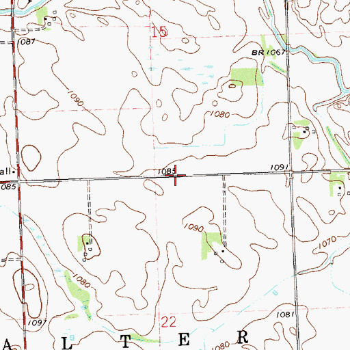 Topographic Map of Township of Walter, MN