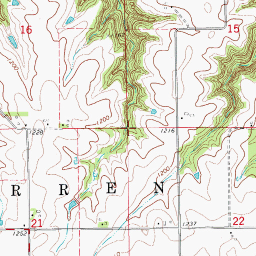 Topographic Map of Township of Warren, MN