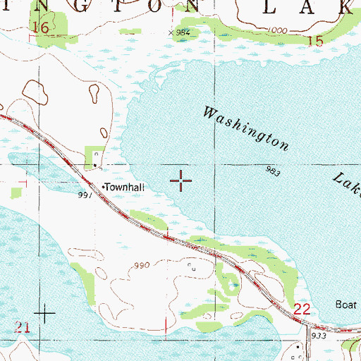 Topographic Map of Township of Washington Lake, MN