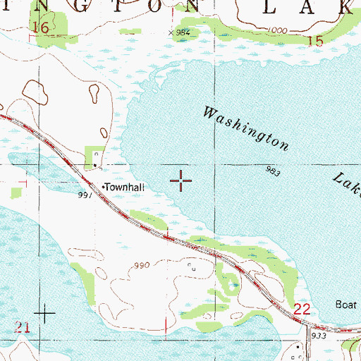 Topographic Map of Township of Washington Lake, MN