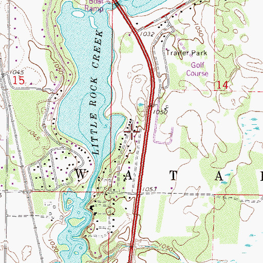 Topographic Map of Township of Watab, MN