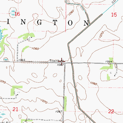 Topographic Map of Township of Wellington, MN