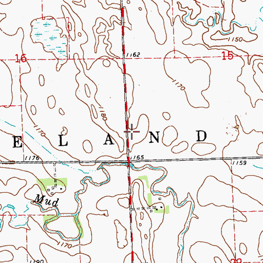 Topographic Map of Township of Wergeland, MN