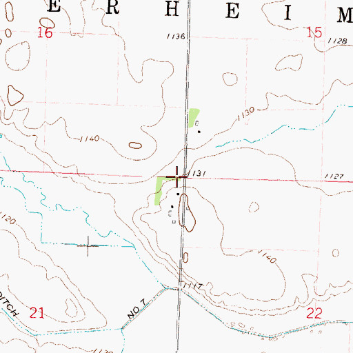 Topographic Map of Township of Westerheim, MN