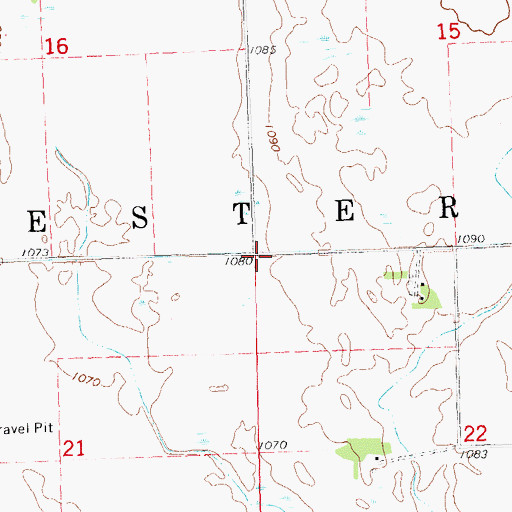 Topographic Map of Township of Western, MN
