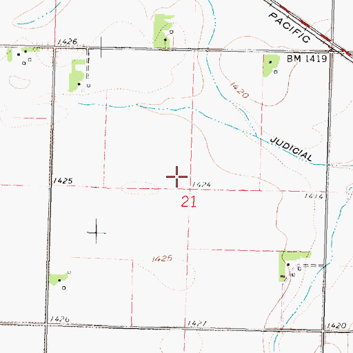 Topographic Map of Township of West Heron Lake, MN