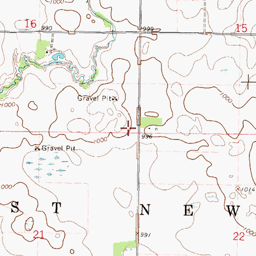 Topographic Map of Township of West Newton, MN