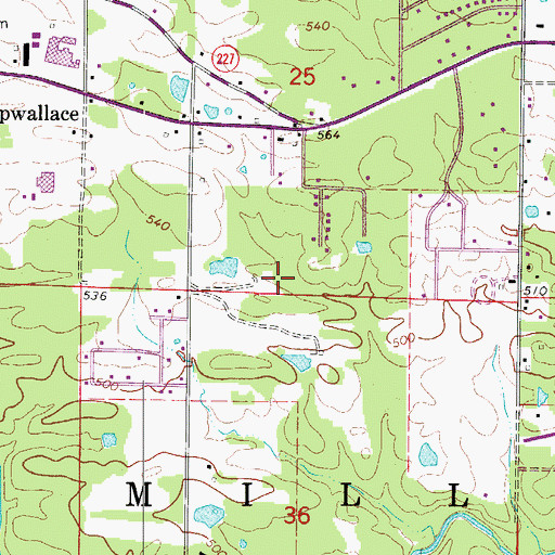 Topographic Map of Township of Mill (historical), AR