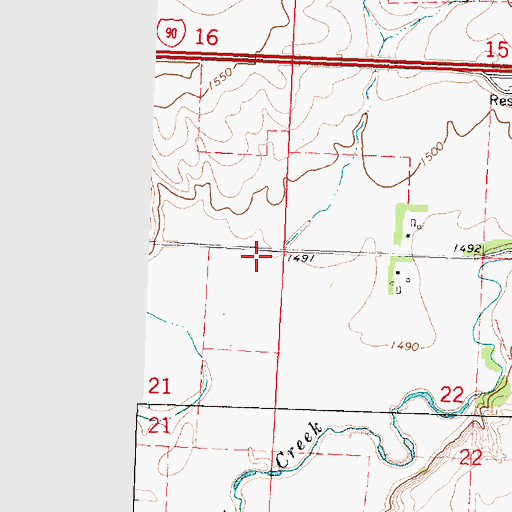 Topographic Map of Township of Westside, MN