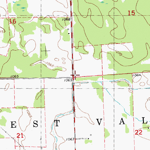 Topographic Map of Township of West Valley, MN