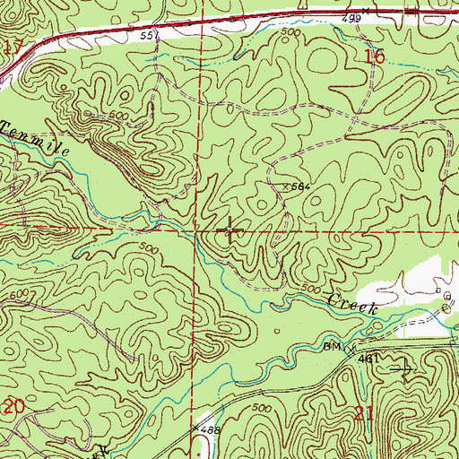 Topographic Map of Township of Phillips (historical), AR