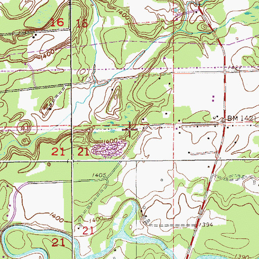 Topographic Map of Township of White, MN