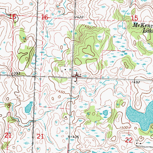 Topographic Map of Township of White Earth, MN