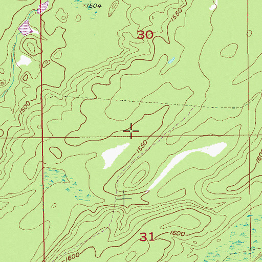 Topographic Map of Unorganized Territory of Whiteface Reservoir, MN