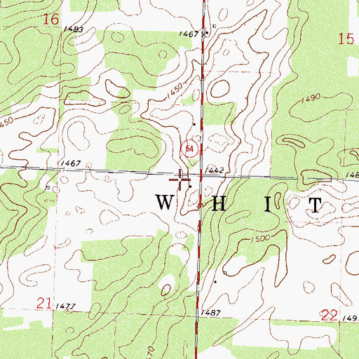 Topographic Map of Township of White Oak, MN