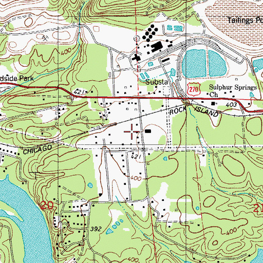 Topographic Map of Township of Sulphur (historical), AR