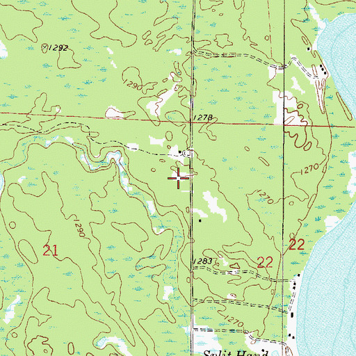 Topographic Map of Township of Wildwood, MN
