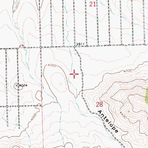 Topographic Map of Antelope Canyon, AZ