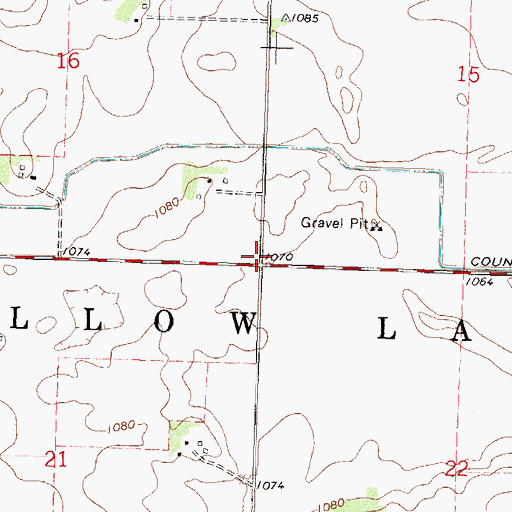 Topographic Map of Township of Willow Lake, MN