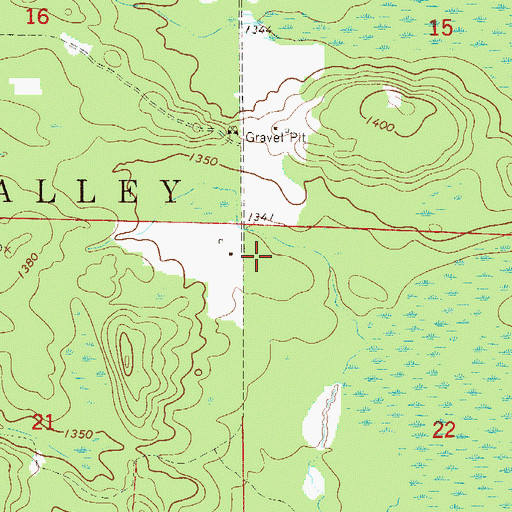 Topographic Map of Township of Willow Valley, MN
