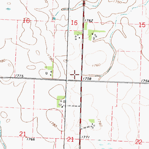 Topographic Map of Township of Wilmont, MN