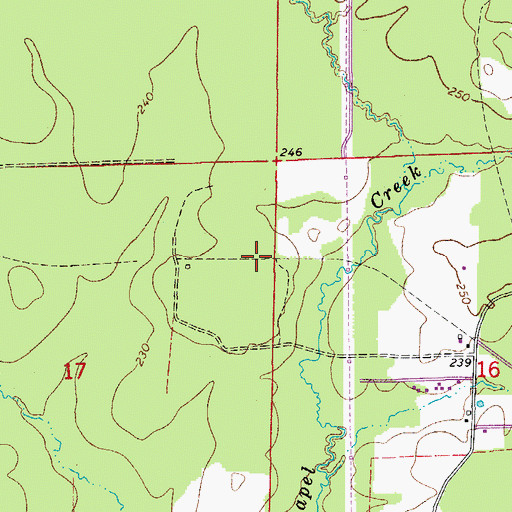 Topographic Map of Township of Calvert, AR