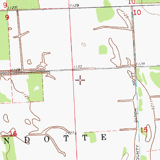 Topographic Map of Township of Wyandotte, MN