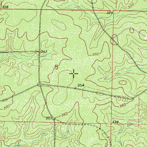 Topographic Map of Township of Dekalb, AR