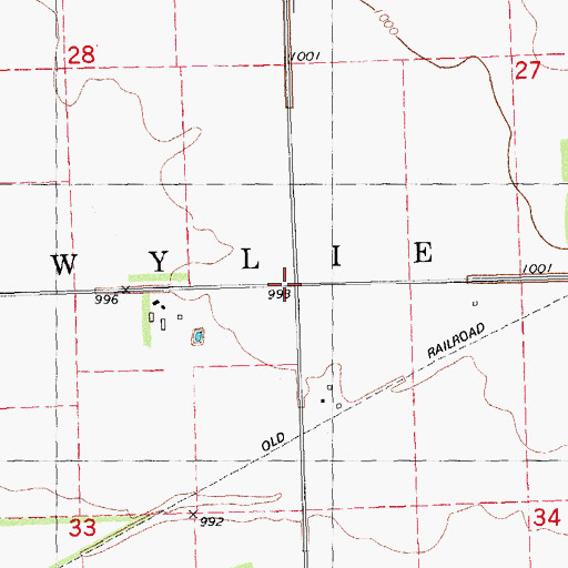 Topographic Map of Township of Wylie, MN
