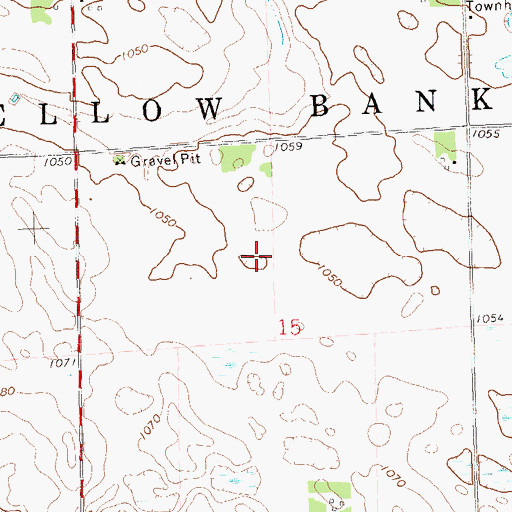 Topographic Map of Township of Yellow Bank, MN