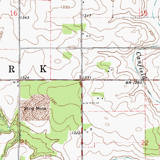 Topographic Map of Township of York, MN