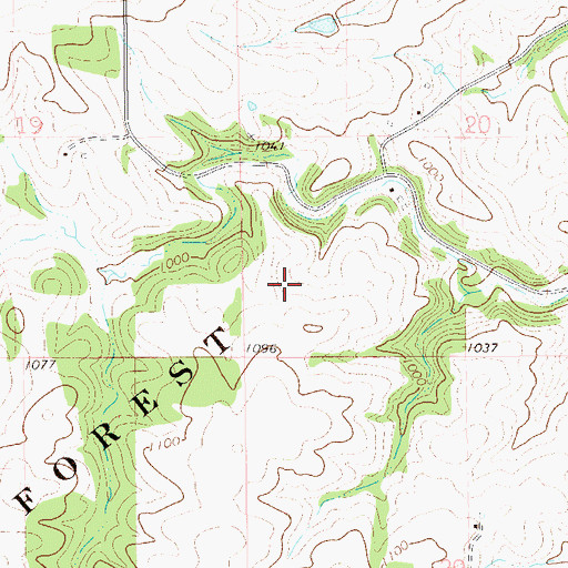Topographic Map of Township of Zumbro, MN